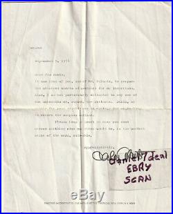 Genuine, Rare Cary Grant Hand Signed 1974 Personal Letter Estimated Value$2750