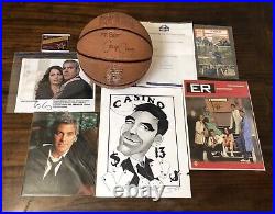 George Clooney Signed Personal Basketball + Other Autographs COA's Hollywood
