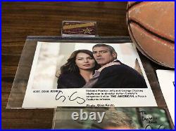 George Clooney Signed Personal Basketball + Other Autographs COA's Hollywood