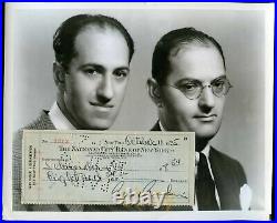 George Gershwin Signed Personal Check American Composer Pianist 1935 Ira