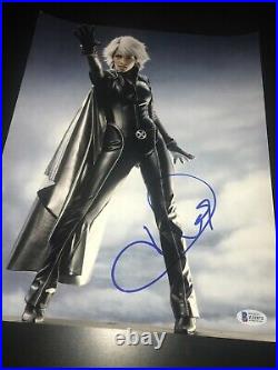 HALLE BERRY SIGNED AUTOGRAPH 11x14 PHOTO STORM XMEN IN PERSON BECKETT BAS AUTO