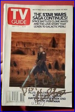 HAYDEN CHRISTENSEN signed STAR WARS TV GUIDE 3D in person autograph PROOF