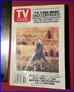 HAYDEN CHRISTENSEN signed STAR WARS TV GUIDE 3D in person autograph PROOF