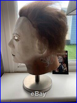 Halloween Michael Myers Mask Prop Replica Signed In Person By John Carpenter