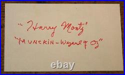 Harry Monty Munchkin Signed Autograph Card In Person Uacc Dealer Wizard Of Oz