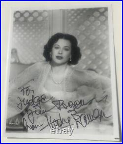 Hedy Lamarr Signed Black And White Photo JSA Authentication Personalized