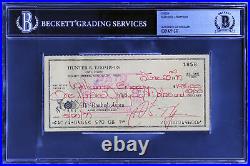 Hunter S. Thompson Authentic Signed 2.75x6 1977 Personal Check BAS Slabbed