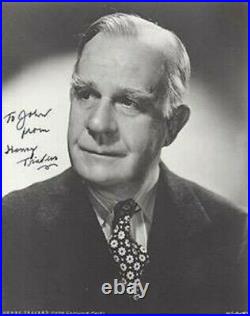 IT'S A WONDERFUL LIFE Actor HENRY TRAVERS Signed Photo In-Person by JOHN VERZI