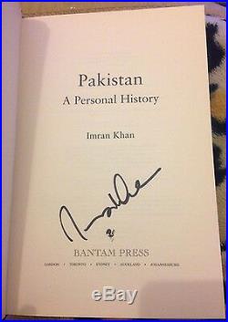 Imran Khan Signed A Personal History H/b Book Sport Autograph Cricket Politics