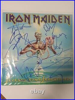 Iron Maiden Seventh Son of a Seventh Son LP Autograph Signed in Person