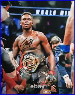 +++ Israel Adesanya UFC 8x10 signed Photo in Person autograph +++