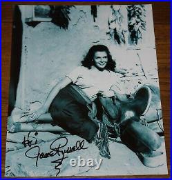 JANE RUSSELL AUTHENTIC SIGNED AUTOGRAPH OUTLAW 10x8 PHOTO IN PERSON UACC DEALER