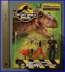 JEFF GOLDBLUM signed JURASSIC PARK figure toy in person AUTOGRAPH Malcolm proof