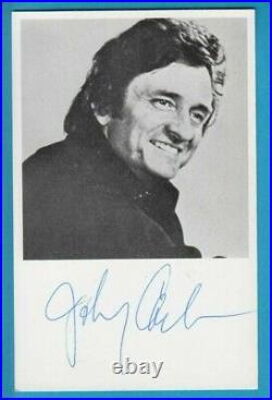 JOHNNY CASH original in person signed glossy PHOTO 3,5x5,5 inch