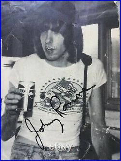 JOHNNY RAMONE Signed AUTOGRAPHED Book Page IN-PERSON Ramones