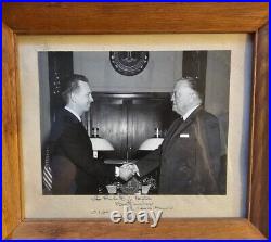 J. Edgar Hoover- Hand Signed- Personalized Autographed Photo 3-1-1965 P^n
