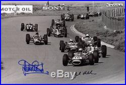 Jackie Stewart & Jack Brabham autograph, In-Person signed 8X12 Vintage F1 photo