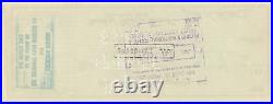 Jake Lamotta Signed Job Lot Original 1956 Personal Bank Cheque Postcard Boxing