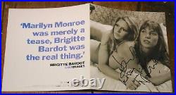 Jane Birkin Hand Signed Brigitte Bardot Photo Card In Person Uacc Dealers 2