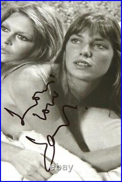 Jane Birkin Hand Signed Brigitte Bardot Photo In Person Uacc Dealer