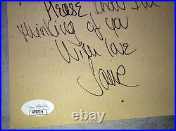 Jane Fonda Hand Signed Autograph Personal Letter COA + JSA