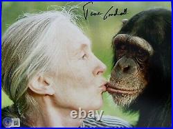 Jane Goodall Hand Signed In Person Autograph 10x8 Rare Beckett Bas Coa