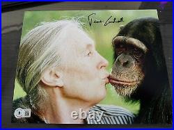 Jane Goodall Hand Signed In Person Autograph 10x8 Rare Beckett Bas Coa