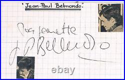 Jean-Paul Belmondo 1933-2021 genuine autograph signed album page In Person