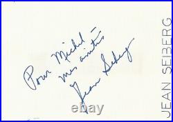 Jean Seberg (? 1979) In Person Signed Card