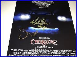 John Carpenter CHRISTINE Cast X2 Signed 12x18 Photo IN PERSON Autograph JSA COA
