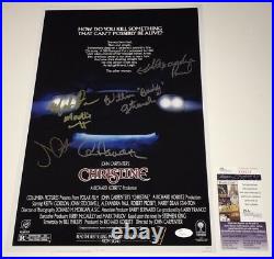 John Carpenter CHRISTINE Cast X5 Signed 12x18 Photo IN PERSON Autograph JSA COA