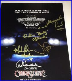 John Carpenter CHRISTINE Cast X5 Signed 12x18 Photo IN PERSON Autograph JSA COA