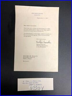 John F. Kennedy Signed Print, JFK Autograph with Letter from Personal Secretary