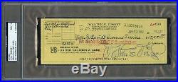 June 1962 Walt Disney Signed Irs Tax Personal Bank Check Psa/dna Auto Rare