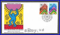 Keith Haring in person signed combo U. N. FD cover withWFUNA cachet-Nov. 15,1984