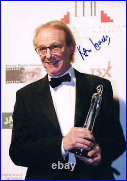 Ken Loach 1936- genuine autograph 8x12 photo signed In Person director