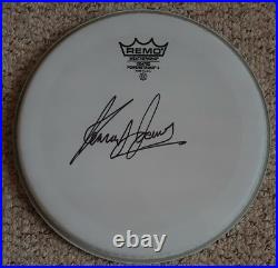Kenney Jones'The Who, Small Faces', hand signed in person 10 white drum skin