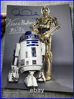 Kenny Baker & Anthony Daniels Star Wars Signed Photograph 10x8 In Person