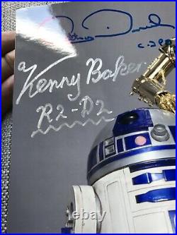Kenny Baker & Anthony Daniels Star Wars Signed Photograph 10x8 In Person