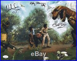 LAND OF THE LOST Cast X3 Signed 11x14 Photo IN PERSON Autograph JSA COA