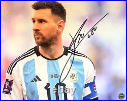 LIONEL MESSI Signed Argentina World Cup 8x10 Photo Original Autograph withCOA