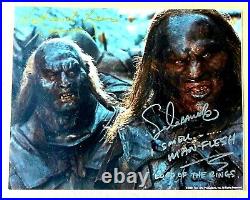 LORD OF THE RINGS SALA BAKER AND NATHANIEL LEE SIGNED 10x8 PIC. IN PERSON. RARE