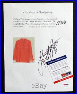 LORETTA LYNN Signed Autograph on PERSONAL SHIRT with FLIP WILSON Photo COA