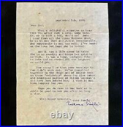 Lillian Gish Signed Personal Letters with COA and LOA