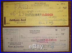 Lucille Ball & Desi Arnaz Signed Autographed Person Check (2 Checks) I Love Lucy