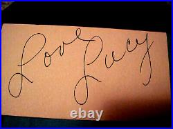 Lucille Ball I Love Lucy Signed Autograph Obtained In Person