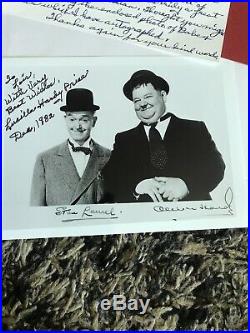 Lucille Hardy Signed Photo Stan Laurel & Oliver Hardy Hollywood Personal Xmas