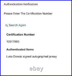 Luka Doncic Rare Signed Autographed Dallas Mavericks NBA Jersey IPA COA