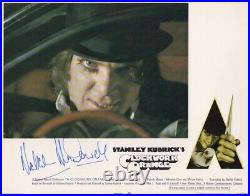 MALCOLM McDOWELL IN PERSON SIGNED ORIGINAL LOBBY CARD FROM A CLOCKWORK ORANGE