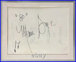 MARVIN GAYE signed table place card 5x3.5 GENUINE SIGNATURE COLLECTED IN-PERSON